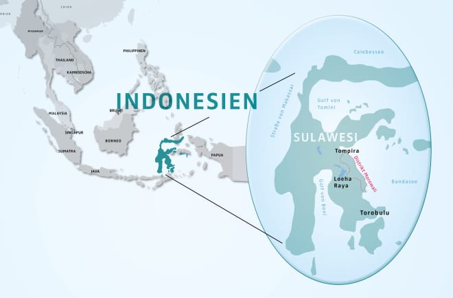 Karte Sulawesi